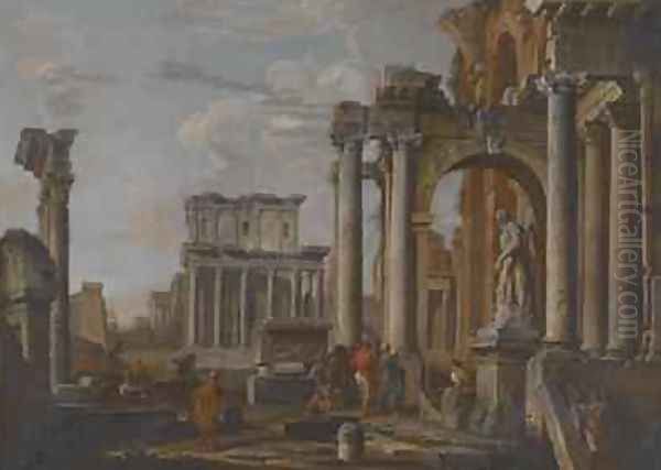 Ruins with the Temple of Antonius and Faustina, c.1727-30 - view 1