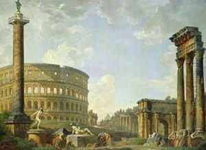 The Pantheon and other Monuments, 1735 by Giovanni Paolo Panini