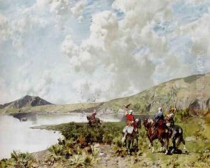The falconers by Alberto Pasini