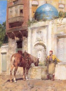 At the Well by Alberto Pasini