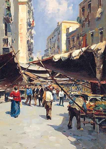 A Market before the Entrance to a Town - view 1