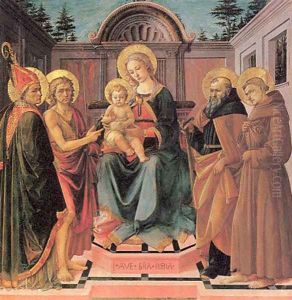 The Virgin and Child Surrounded by Saints by Pesellino