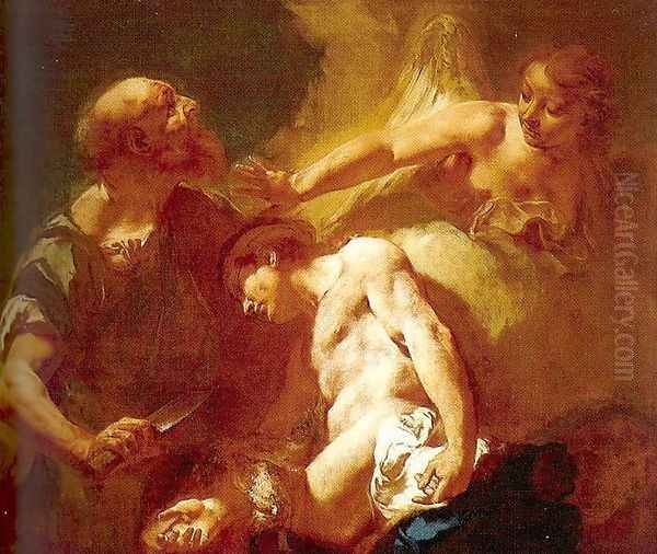 The Sacrifice of Isaac 1715 by Giovanni Battista Piazzetta