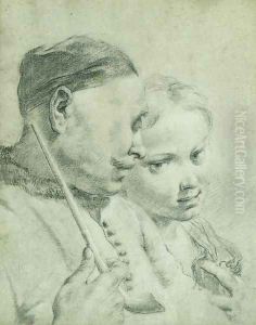 The Heads of a Girl and a Levantine wearing a Cap The Heads of a Girl and a Levantine wearing a Cap