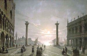 The Grand Canal From Piazza San Marco by Henry Pether
