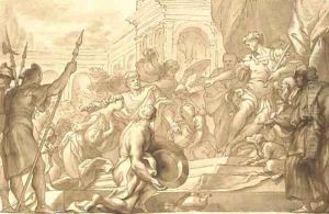 The Continence of Scipio by Domenico Piola