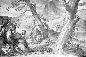 The Rest on the Flight into Egypt by Domenico Piola