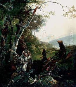 Landscape with Hunters by Adam Pynacker