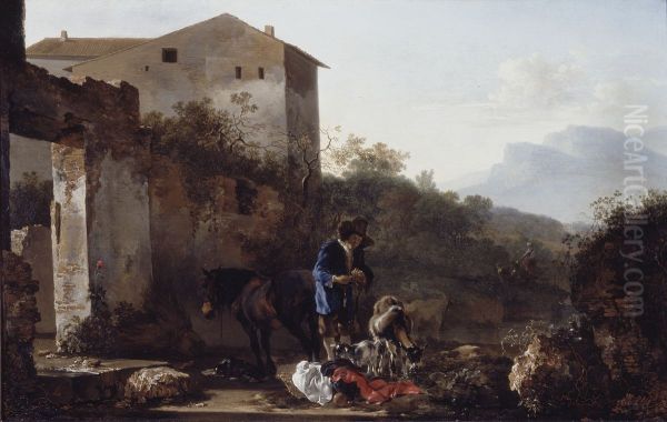 Landscape with a Goatherd - view 1