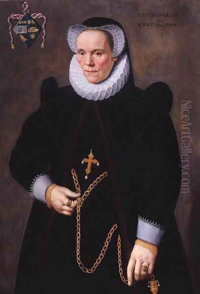 Portrait of Catherine van Damme, Wife of Francois de Groote 1591 - view 1