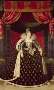 Marie de Medici 1573-1642 in Coronation Robes, c.1610 by Frans Pourbus the younger