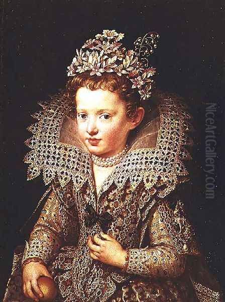 Portrait of Eleonora de Gonzaga Mantua 1598-1655 as a Child - view 1