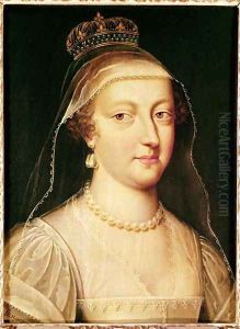 Portrait of Anne of Austria 1601-66, Infanta of Spain, Queen of France and Navarre by Frans Pourbus the younger