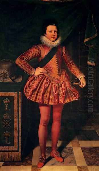 Portrait of Louis XIII of France at Age Ten - view 1