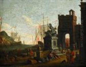 Hamnvy by Johannes Lingelbach