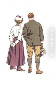 A thoughtful Couple 2 by Carlo Pellegrini
