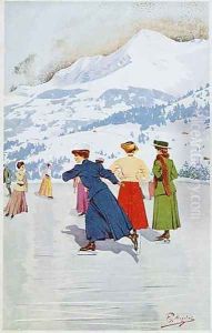 Skating rink in Montana by Carlo Pellegrini