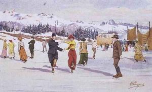 Skaters on the Ice Rink