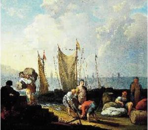Marins Transportant De La Marchandise by Johannes Lingelbach