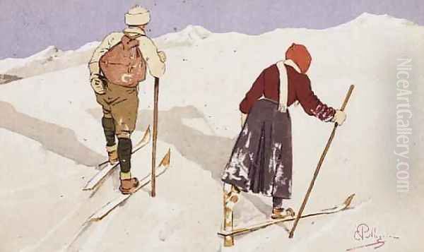 Cross-country skiers - view 1