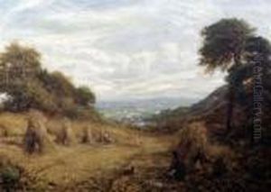 Harvesters In A Landscape by John Linnell