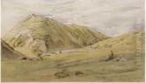 Entrance To Dovedale From Ashbourne, Derbyshire by John Linnell
