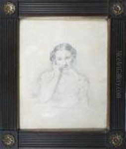 Studies Of Two Girls by John Linnell
