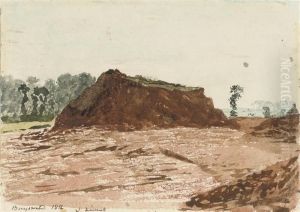 An Area Of Cleared Ground With A Mound Of Earth At Bayswater by John Linnell