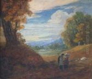 Landscape With Two Figures Walking