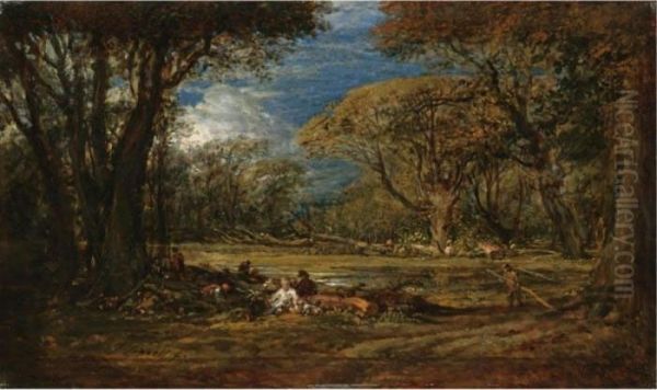 Woodcutters In Windsor Forest - view 1