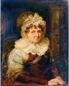 Portrait Of Mrs Anna Young by John Linnell