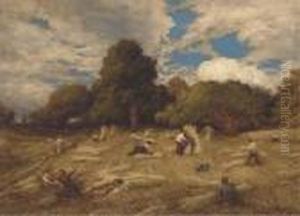 Gathering In The Harvest by John Linnell