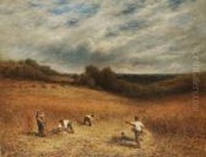 Gathering In The Harvest by John Linnell