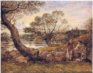 Sunset And River by John Linnell