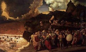 Submersion of Pharaoh's Army in the Red Sea 1515-20 by Andrea Previtali
