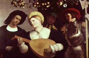 The Lute Player by Andrea Previtali