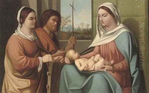 The Madonna and Child with Saint John the Baptist and Saint Anne by Andrea Previtali