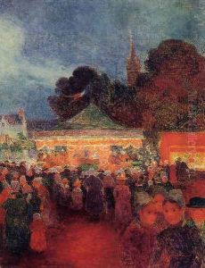 Carnival at Night in Croisic by Ferdinand Loyen Du Puigaudeau