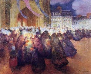 Nighttime Procession at Saint-Pol-de-Leon Nighttime Procession at Saint-Pol-de-Leon
