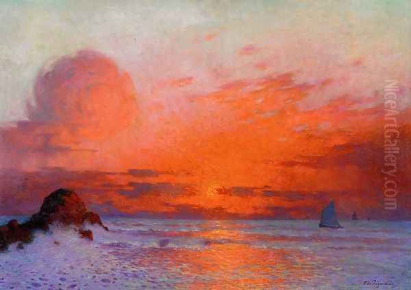 Sailboats at Sunset - view 1