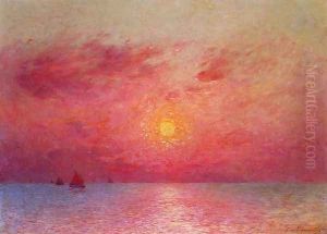 Sailboats at Sea, Evening by Ferdinand Loyen Du Puigaudeau
