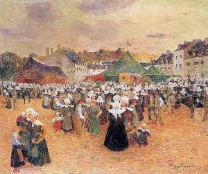The Fair at Pont-Aven by Ferdinand Loyen Du Puigaudeau