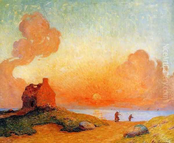 Sunset by the Sea, Brittany - view 1