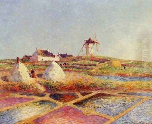 Landscape with Mill near the Salt Ponds by Ferdinand Loyen Du Puigaudeau