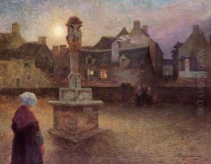 The Wayside Cross at Rochefort-en-Terre by Ferdinand Loyen Du Puigaudeau