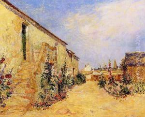 Kervaudu Garden, Climbing Roses by Ferdinand Loyen Du Puigaudeau