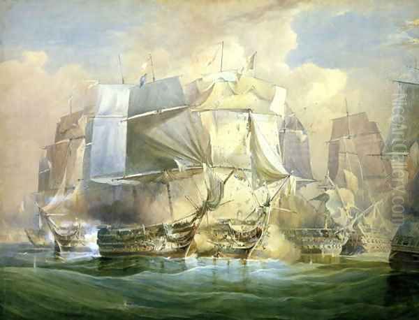 The Battle of Trafalgar the Beginning of the Action 21st October 1805 - view 1