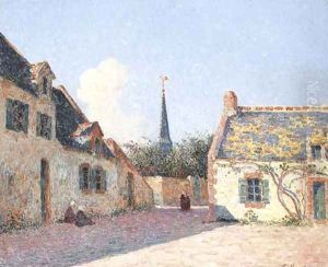 Place du village by Ferdinand Loyen Du Puigaudeau