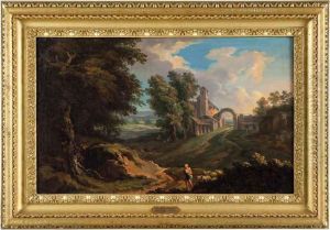 Paesaggio Con Villa Suburbana E Figura