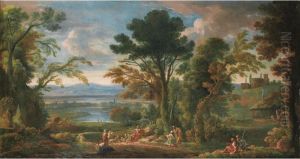 Landscape With The Preaching Of Stjohn The Baptist